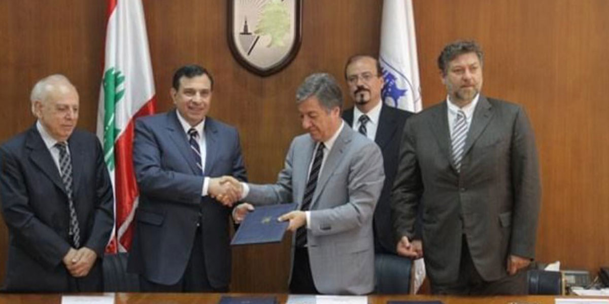 Signature of convention BAU & LIRA, BAU’ presidency – Malab al Baladi, 15/6/2012
